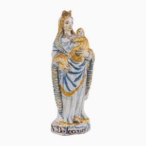 18th Century Madonna and Child in Faience