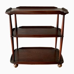 Vintage Three-Tier Drinks Trolley on Castors from Ercol, 1890s
