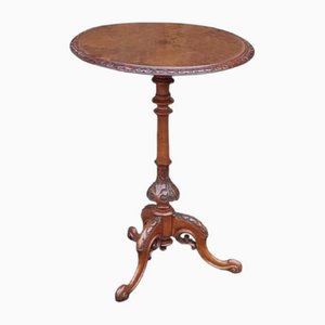 Victorian Occasional Wine Table in Burr Walnut