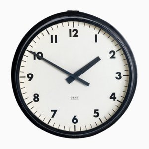 Reloj vintage grande de Gents of Leicester Factory Clock, años 60