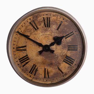 Large Factory Clock in Brass from Synchronome, 1930s