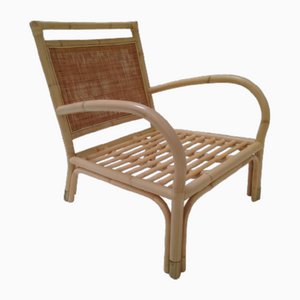 Vintage Cane and Rattan Armchair