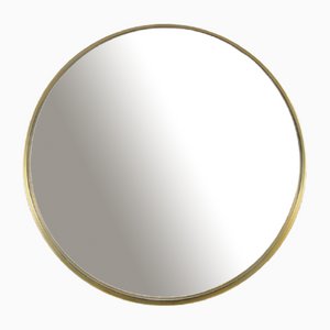 Vintage Round Brass Mirror