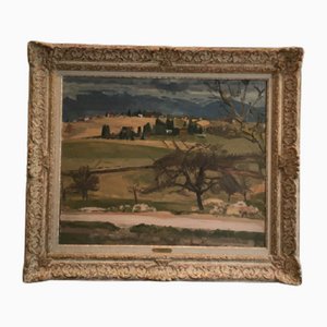 Paul Mathey, Geneva Country Landscape, 1925, Oil on Canvas, Framed