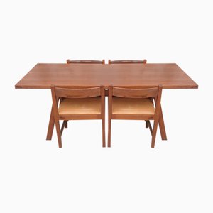 Torbecchia Dining Table & Chairs of Giovanni Michelucci for Poltronova, 1965, Set of 5