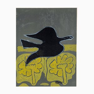 Georges Braque, Black Bird, 1961, Lithograph