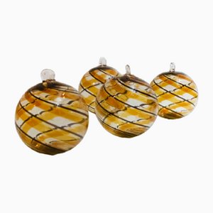 Christmas Bubbles Balls in Murano Glass by Mariana Iskra, Set of 4