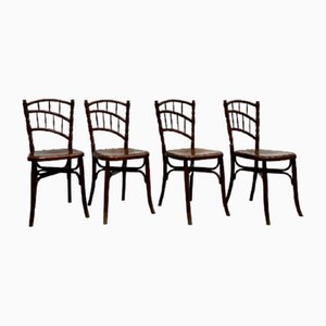 Bistro Chairs, 1920s, Set of 4