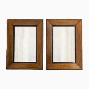 Antique French Oak Mirrors, 1800s, Set of 2