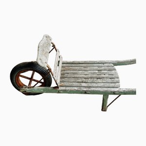 Antique Wheelbarrow in Oak