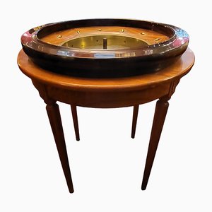 Antique French Wood Brass Roulette Game Table by Ch. Vallois, Paris