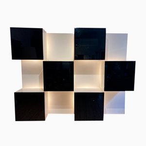 Life Collection Checkerboard Cabinet by Roberto Monsani for Acerbis, 1975