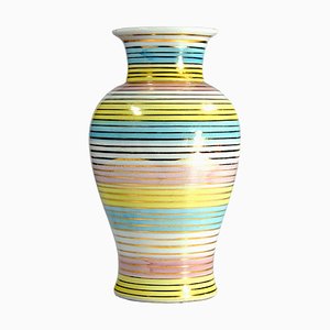 Italienische Keramik Line Vase Casa von Sorrento, 1950er