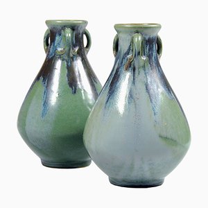 Jugendstil Vasen von Denbac, Frankreich, 1920er, 2er Set