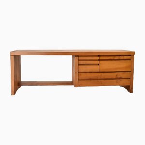 French R05 Dressing Table in Elm by Pierre Chapo, 1970s