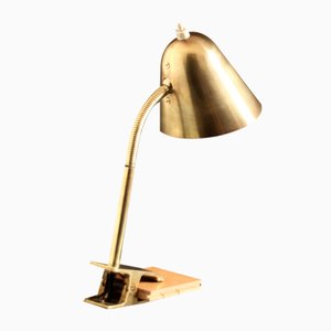 Mid-Century Table Lamp in Brass by Jacques Biny for Luminalité, 1950s