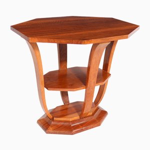 French Art Deco Walnut Occasional Table, 1920s