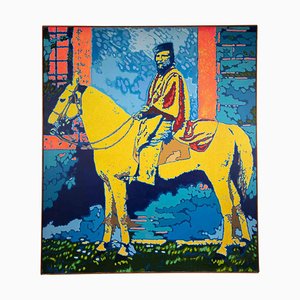 Giangiacomo Spadari, Garibaldi auf seinem Pferd, Öl auf Leinwand, 1977