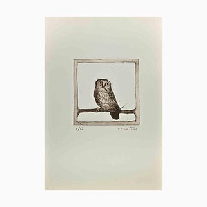 Enotrio Pugliese, Owl, Radierung, 1963