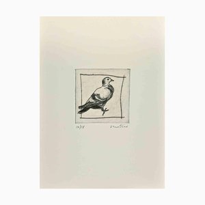 Enotrio Pugliese, Pigeon, Etching, 1963