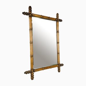Spiegel mit Rahmen aus Kunstbambus, 1890er