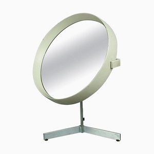 Scandinavian White Lacquered Table Mirror attributed to U. & Ö. Kristiansson for Luxus, 1960s