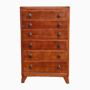 Mid-Century Modern Oak Bedroom Wooden Chest of Drawers