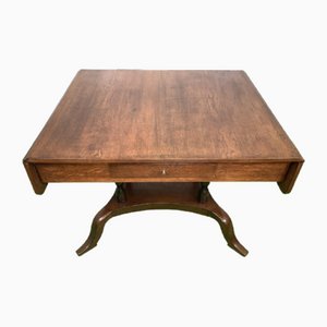 Mesa de comedor extensible grande con dos cajones, 1860