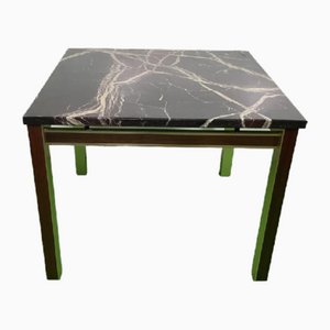 Table Basse ou d'Appoint Vintage avec Plateau en Marbre, 1970