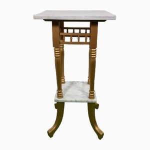 20th Century Empire High Side Table with Two Marble Slabs