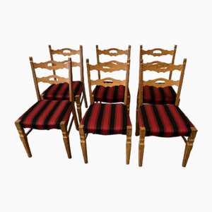 Esszimmerstühle von Henning Kjaernulf, 1960er, 6er Set