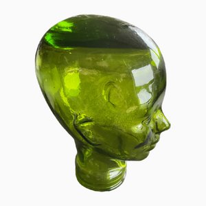 Head in Molded Glass, 1980s