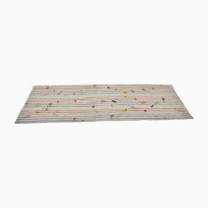 Tapis de Couloir Bohémien Fait Main en Chanvre