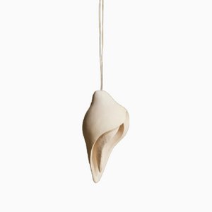 Lampada Womb piccola in argilla beige naturale di Jan Ernst