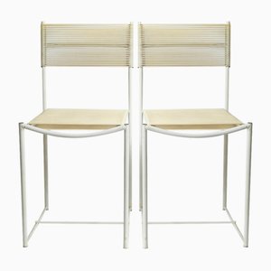 Chaises Spaghetti Blanches par Giandomenico Belotti pour Alias, Italie, 1970s, Set de 2