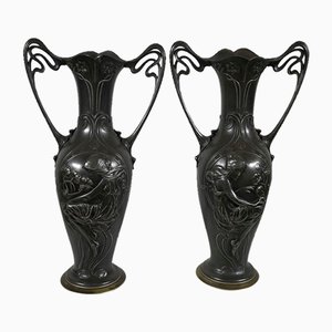 Vasi Art Nouveau, fine XIX secolo, set di 2