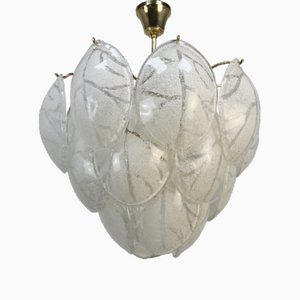 Murano Crystal Leaf Lamp, 1970s
