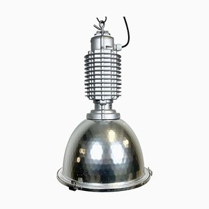 Lámpara colgante industrial con cubierta de vidrio de Charles Keller para Zumtobel, años 90