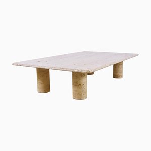 Travertine Coffee Table by Angelo Mangiarotti for Up&Up, Italy