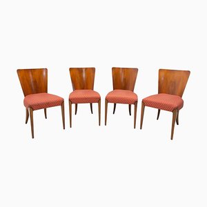 Art Deco H-214 Dining Chairs by Jindrich Halabala for ÚP Závody, 1950s, Set of 4