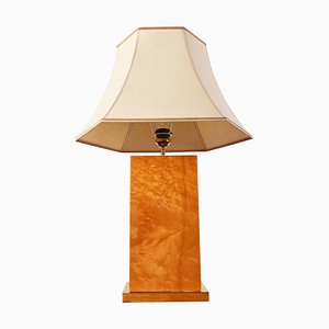 Burl Wood Table Lamp, 1970s