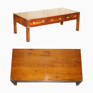 Burr Yew and Elm Military Campaign Coffee Table
