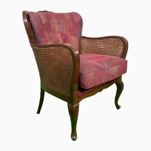 Chippendale Style Armchair with Viennese Wickerwork, 1950s