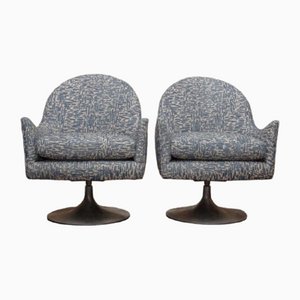 Steel Based Swivel Chairs, 1960s, Set of 2