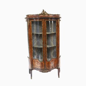 French Empire Inlaid Display Cabinet, 1880s