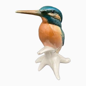 Common Kingfisher in Polychrome Porcelain by Karl Ens