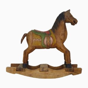 Small Wooden Rocking Horse, 1970s