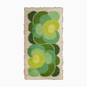 Green Desso Double Flower Rug, 1970s