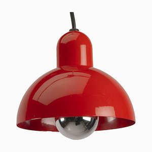 Space Age Pendant Lamp in Red, 1970s