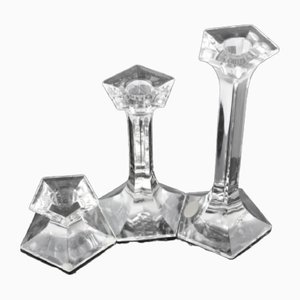Model Pentagon Candleholders by C.J.Riedel for Riedel Glas, 1970s, Set of 3